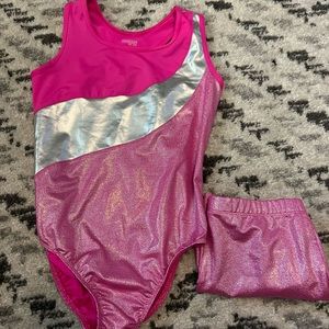 Gymnastics leotard with shorts